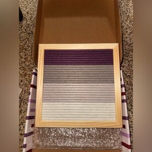 Purple & Gray Felt Letter Board